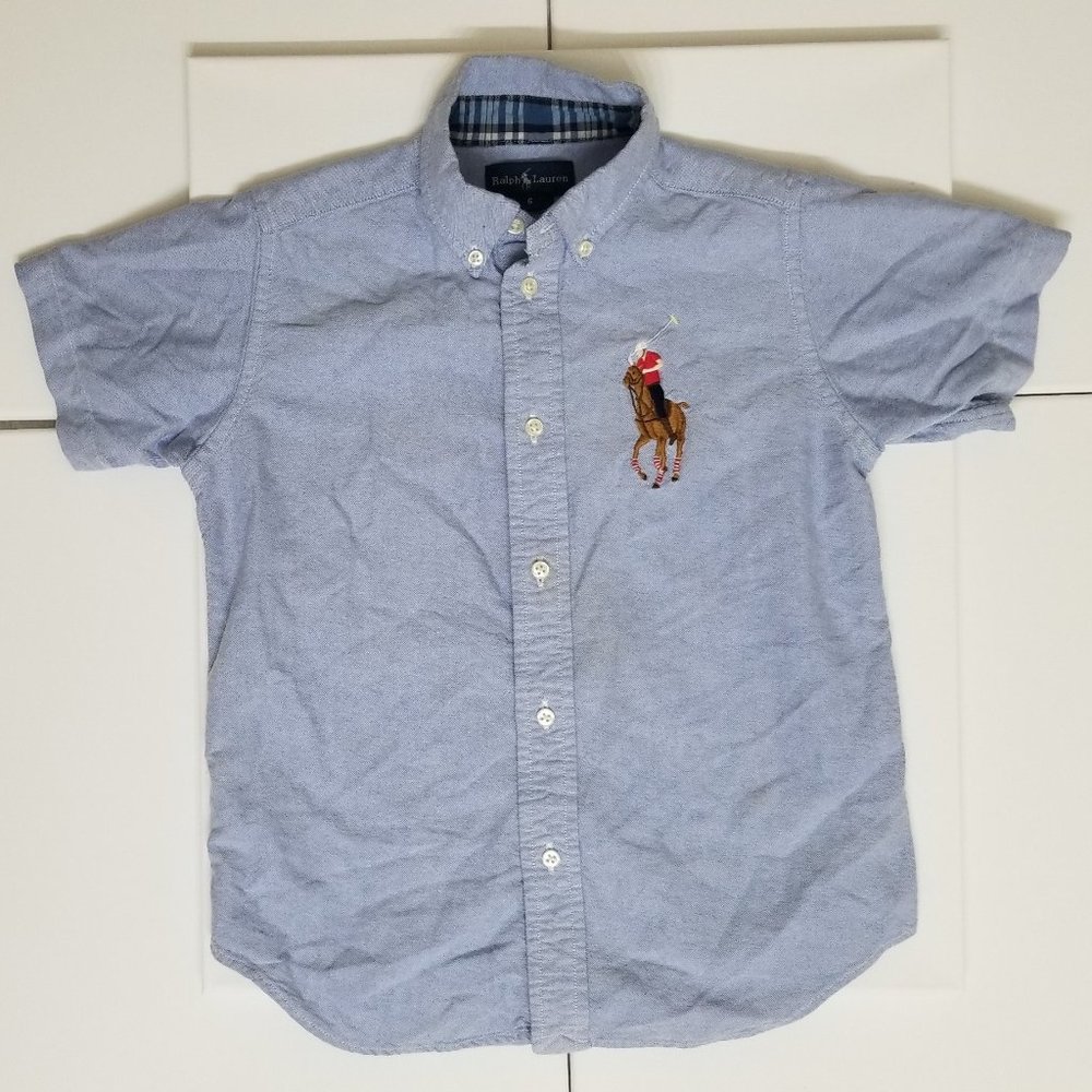 Ralph Lauren Light Blue Button Down Boys Size 6
